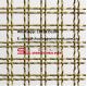 Metal Wall Cladding Ceiling Interior Brass Crimped Architectural Woven Wire Mesh