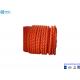 eight strand orange polypropylene ropes