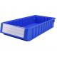 Partitioned Plastic Bin for Space-saving Warehouse Tool Storage in Solid Box Style