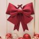 Christmas Decorations Gold Silver Red Bows Small Large Glitter Christmas Bows Bowknots For Christmas Tree Hanging Orname