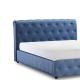 Full Size Ottoman Storage Bed Multi Function Blue White Color