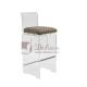 Modern Armless Clear Acrylic Bar Stools Bar Chair With Brown Leather Cushion