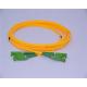 Duplex 3.0mm Fiber Optic Jumper Cables E2000 APC To E2000 APC Yellow Color