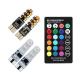 Brightness New type car Interior led light bulb T10 5050 6SMD RGB color With RGB With Remote strobe flashing lights