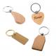 Wholesale Custom Circle Shape Plain Accessories Engravable Wooden Carving Clear Logo Keyring Wood Blank Metal Keychain