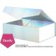 Holographic Silver Gift Boxes, Large Gift Boxes With Lids,Magnetic Closure Gift Boxes Presents, Bridesmaid Proposal