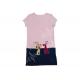 Pink/ Navy Short Sleeve Women'S Viscose Pyjamas , Short Sleeve Sleepwear Dress