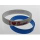 one red color filled white silicone bracelet promotional gifts adult size