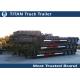 Hauler Truck Low Bed Trailer 3 Axle 80 Ton for road transportation , container trailer