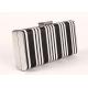 Fashionable Black And White Clutch Handbags , PU Leather Evening Bags And Clutches