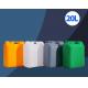 HDPE 20L Square Plastic Bucket With Handle Large Storage Container