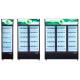 Double Layer Single Glasses Door Upright Display Freezer For Water And Drink Chiller Promotion