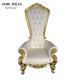 High Back Gold King Bride And Groom Wedding Throne Chairs For Rent 1750x520x550mm
