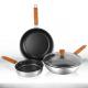 Good Quality 4 pieces Stainless Steel Pot And Pans Cooking Set Non Stick Xylan Plus Cookware Set