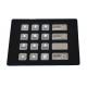 16 keys weather proof industrial black backlit metal numeric USB keypad with dot matrix