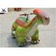 Kiddie Rides Simulation Motorized Cartoon Dinosaur Scooters in the Playground