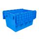 Customized Color Logistic Distribution Plastic Crate with Hinged Lid Acceptable OEM ODM