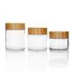 3oz Glass Child Resistant Jars Cosmetic Glass Jar With Bamboo Lid Container Packaging