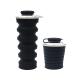 500ml Newest Bpa Free Black Portable Silicone Collapsible Water Bottle