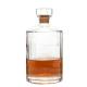Custom 750ml Embossed Logo Wine Glass Bottle in Clear Color for Branded Whisky