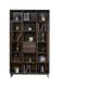 Bookcase 3 Doors 2100mm Wooden Glass Cabinet Solid Wood Glass Door Cabinet