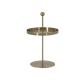 Small Stainless Steel End Table With Matt Champagne Gold Metal Base