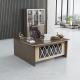 Retro Style Office Desk With Storage MDF Wood Material With Side Cabinet OEM