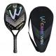 3K Full Carbon Fiber Beach Tennis Racket Sand Grit Surface Tennis Padel with Carry Bag