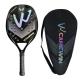 3K Full Carbon Fiber Beach Tennis Racket Sand Grit Surface Tennis Padel with Carry Bag