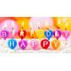 Cute Balloon Shaped Letter Birthday Candles Multi Colored 100% Paraffin Wax