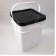 Durable Plastic Paint Bucket With Lid Handles Thickened New White