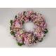 40cm Pink French Hydrang Faux Flower Wreath