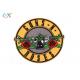 Various Types Rosees Iron On Embroidered Patches Round Shape Custom Made