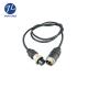 Ip67 Rear View Camera Aviation Cable 3 Pin M16 Male To Female Cable In Black