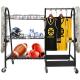 15kg / Layer Sports Equipment Storage Rack Rugby Ball Shelf With Wheels