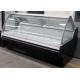 Fan Cooling Refrigerated Display Chiller for Supermarket with Transparent Glass Endpanels for Sausages