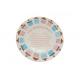 Decaled Ceramic Serving Platter Round Shape Birthday Cake Plate With Relief Embossed