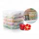 Food Storage Container with Lid 3 Compartments Stackable Portable Freezer Storage Containers