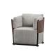 Nordic Single Sofa Chair Modern Leisure Fabric Stainless Steel