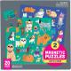 Cats Dogs Magnetic Jigsaw Puzzle 6.5 x 6.5 Multicolor