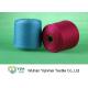 Muti Color Dyed Polyester Yarn Z Twist With Plastic / Paper Core