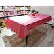 Disposable Party Paper Tablecloths Hot Pink With Plastic Table Cover For BBQ Party