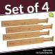 Set of 4 Bamboo Wooden Adjustable Drawer Divider