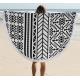 150CM 100% Cotton Roud Bohemia Printed Tassel Knitted Beach Towel Aztec round beach towel