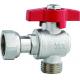 5301A Gas Stove Brass Ball Angle Valve DN15 for Residential Hot Water Supply w/ Plastic pipe Adapter x Flex. Female Nut