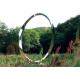 Contemporary Stainless Steel Art Sculptures , Ring Sculpture Polished Finish