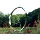 Contemporary Stainless Steel Art Sculptures , Ring Sculpture Polished Finish