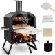 Waterproof Cover Included 2-Layer Wood Fired Pizza Oven with 30*30*1.0cm Pizza Stone