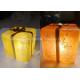 Compact Transparent Decoration Yellow Resin Christmas Gift Box With Light Inside