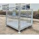 Welded Metal Stillage Pallet Cage With Mesh Sides And Sheet Steel Base